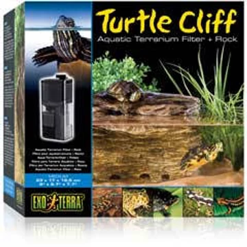 Exo-Terra Cliff Aquatic Terrarium Filter +Rock Medium - Szűrő és pihenőhely teknősterráriumba (M)