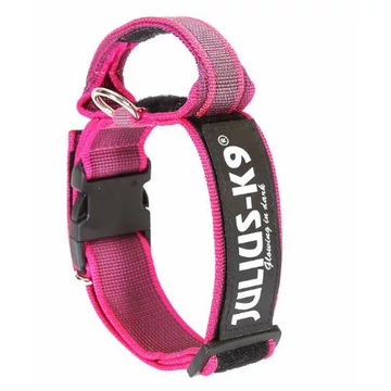 JK9 Color&amp;Gray nyakörv bizt.zárral, fogantyúval 50mm, nylon-pink CSOMAGOLT