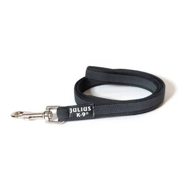 Julius K-9 Color&amp;Gray póráz fogóval (fekete-szürke) 14mm/1,2m karikával