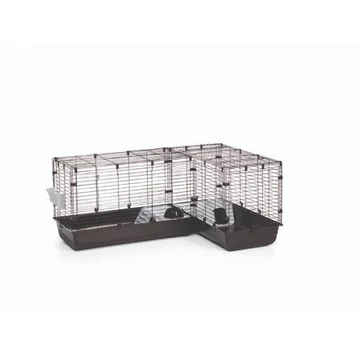 SAVIC Cubix Corner - Sarok ketrec (fekete-fekete) kisállatok részére (146x50x63.5cm)