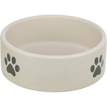 trixie 25222 tál, mancs mintás kerámia 1,4l 20cm, szürke