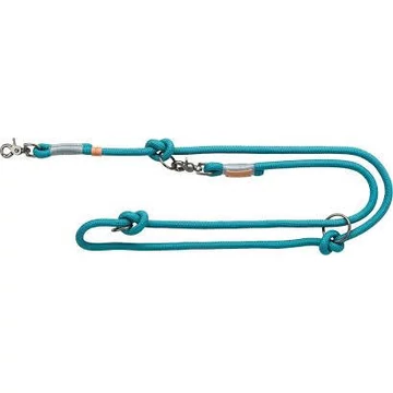 Trixie Be Nordic Leash - kiképzőpóráz fonott kötélből (petrolkék/világos szürke) L-XL (2m/Ø13mm)
