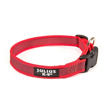 Julius K-9 Color&amp;Gray nyakörv (25mm/39-65cm) piros-szürke