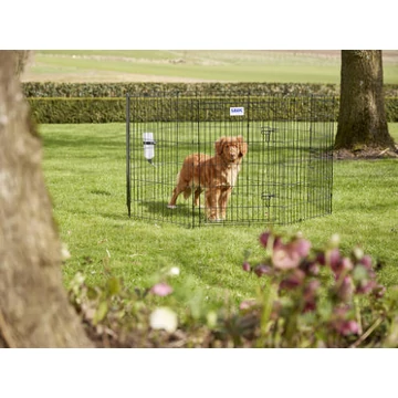 SAVIC Dog Park play pen - kutyaovi (fekete) kistestű kedvencek részére (8 elem) 65x8x94cm