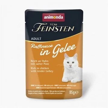 Animonda Vom Feinsten Adult (Raffinesse in Jelly) alutasakos csirke+pulyka - Felnőtt macskák részére (85g)