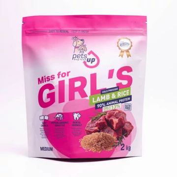 PETSUP MISS for girls - 2kg - bárányos kutyatáp lány kutyáknak