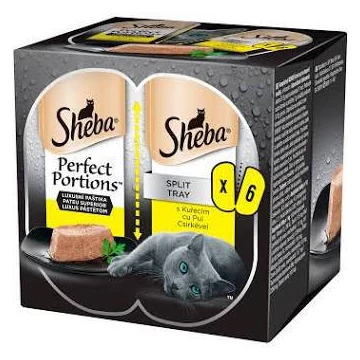 Sheba Perfect Portions - alutálkás (pástétom csirkével) macskák részére (6x37.5g) 225g