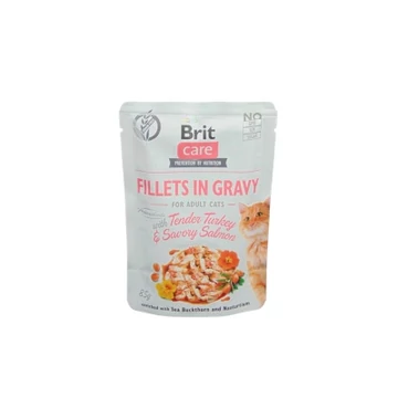 Brit Care Cat Fillets in Gravy - Turkey & Salmon 85 g