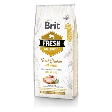Brit Fresh Adult Great Life - Csirke és burgonya 12 kg