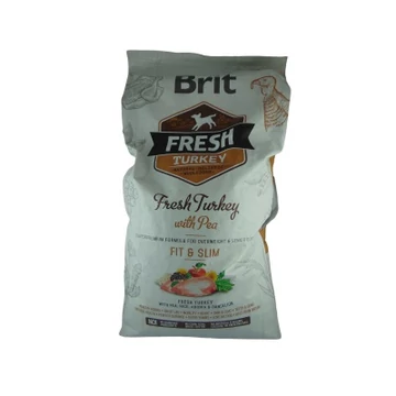 Brit Fresh Overweight & Senior Dogs Fit & Slim - Pulyka és borsó 12 kg