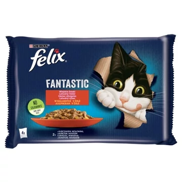 Felix Fantastic Házias Válogatás csirkével, marhával 4 x 85 g