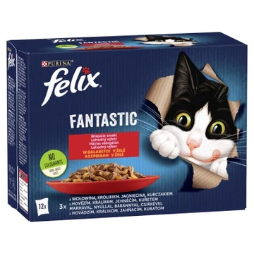 Felix Fantastic Házias Válogatás csirkével, marhával, nyúllal, báránnyal 12 x 85 g