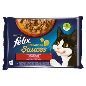 Felix Sensations Sauces Házias Válogatás pulykával, báránnyal 4 x 85 g