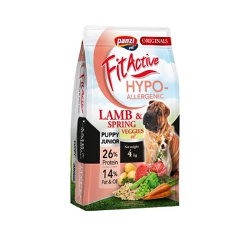 FitActive Originals hipoallergén kölyök bárány és zöldség ízesítéssel  4 kg