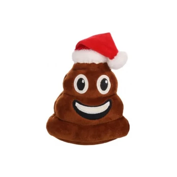 Flamingo karácsonyi plüssjáték kutyáknak - kaki emoji 1 db