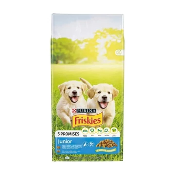 Friskies Junior száraz kutyaeledel - csirke, zöldségek és tej 15 kg