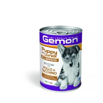 Gemon Puppy & Junior kutyakonzerv - csirke, pulyka 415 g