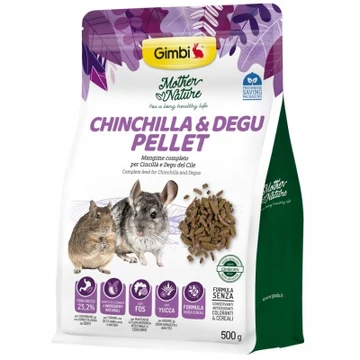 Gimbi Mother Nature Chinchilla & Degu Pellet - állateledel csincsillák és deguk számára 500 g