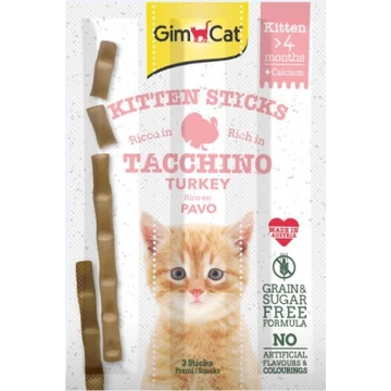 GimCat Kitten Sticks pulyka és kalcium 3 x 3 g
