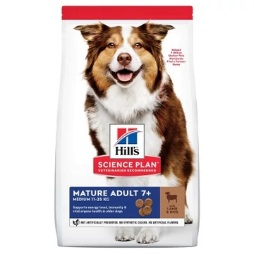 Hill's Science Plan Mature Adult 7+ Medium száraz kutyatáp, bárány és rizs 2.5 kg