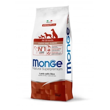 Monge All Breeds Puppy & Junior Bárány és Rizs 7,5 Kg 12 kg