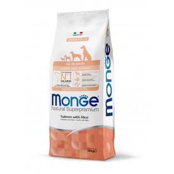 Monge All Breeds Puppy & Junior MONOPROTEIN Lazac és Rizs 12 Kg 12 kg