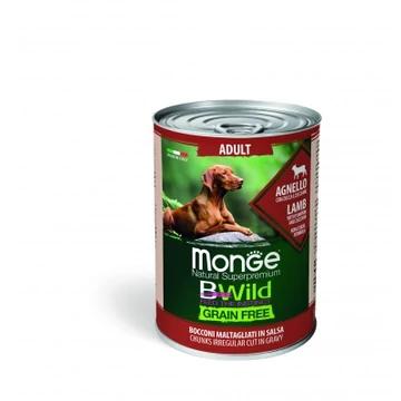 Monge BWild Grain Free Adult kutyakonzerv - bárány sütőtökkel és cukkinivel 400 g
