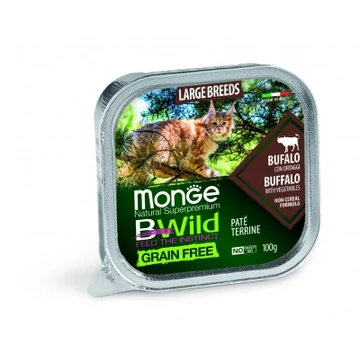 Monge BWild Grain Free Paté Terrine Large Breed - bölény zöldségekkel 100 g