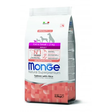 Monge Extra Small Adult Lazac és Rizs 2,5 Kg 12 kg