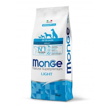 Monge Speciality Line All Breeds Adult Monoprotein Light száraz kutyatáp - lazac, rizs 12 kg