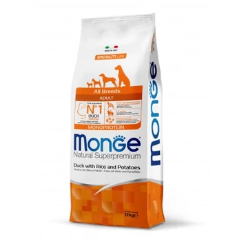 Monge Speciality Line All Breeds Adult Monoprotein száraz kutyatáp - kacsa, rizs és burgonya 12 kg