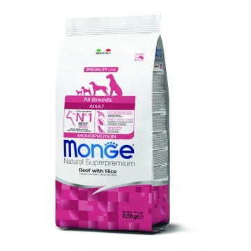 Monge Speciality Line All Breeds Adult Monoprotein száraz kutyatáp - marha, rizs 2.5 kg