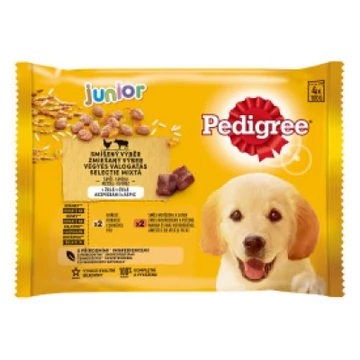 Pedigree Junior alutasakos eledel csirkével és rizzsel, marhával és rizzsel 1 db