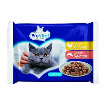 PreVital alutasakos eledel csirkével, lazaccal 4 x 100 g