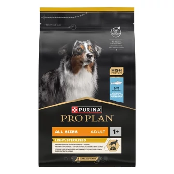 Purina Pro Plan All Sizes Adult Light/Sterilised - csirkés száraz kutyaeledel 3 kg