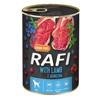 Rafi konzerv kutyáknak bárányhússal és áfonyával 400 g