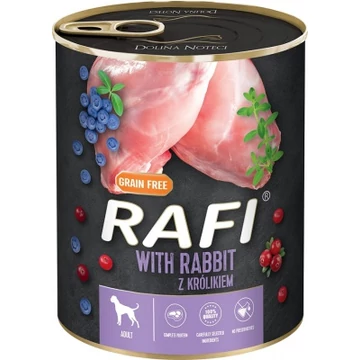 Rafi konzerv kutyáknak nyúlhússal és áfonyával 800 g