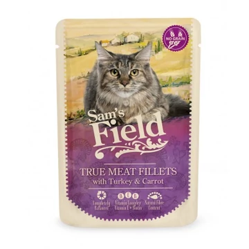 Sam's Field True Meat Fillets - Turkey & Carrot alutasakos eledel 85 g