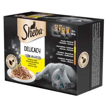 Sheba Delicacy alutasakos eledel - szárnyas válogatás 12 x 85 g