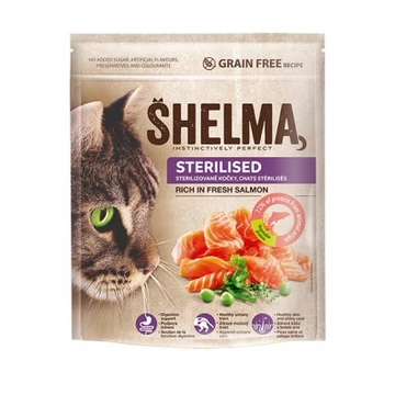 Shelma Sterilised gabonamentes száraz macskaeledel - lazac 750 g