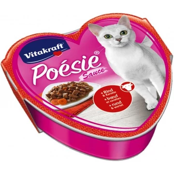 Vitakraft Poésie Sauce marhával és sárgarépával macskáknak 85 g
