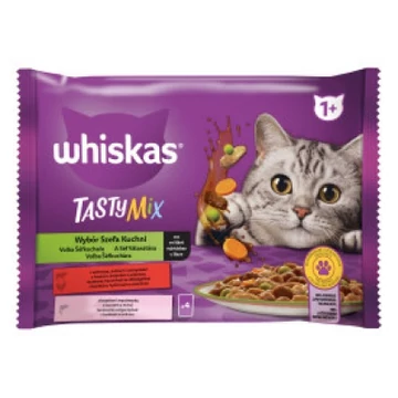 whiskas alutasak  4pack eledel macskák részére a séf ajánlata ízesítéssel 4x85 g 85 g