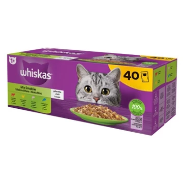 Whiskas alutasakos halas-húsos válogatás macskák részére 40 x 85 g
