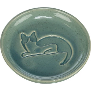 Trixie Bowl Set - kerámia tál, macskák részére (0,15x14,5 cm) szürke-fehér