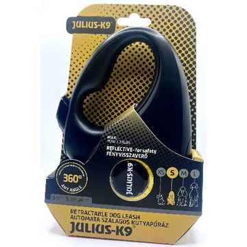 JK9 Retractable Dog Leash -  automata szalagos póráz (neon narancs) kutyák részére (S) 5 méter