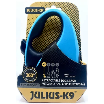 JK9 Retractable Dog Leash -  automata szalagos póráz (türkiz-fekete) kutyák részére (XS) 3 méter