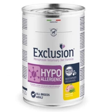 Exclusion Hypoallergenic Quail & Pea konzerv kutyák számára 400 g