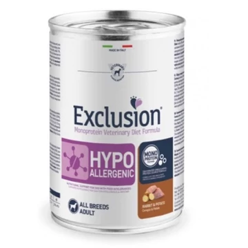 Exclusion Hypoallergenic Rabbit & Potato konzerv kutyák számára 400 g