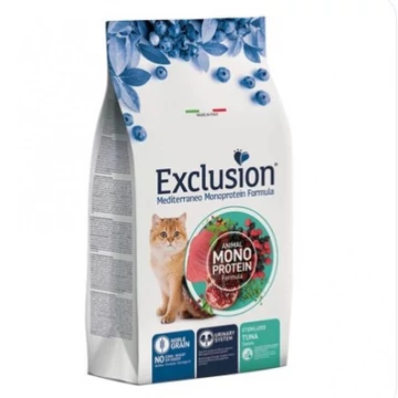 Exclusion Mediterraneo Monoprotein Tuna Sterilized száraz macskatáp ivartalanított macskáknak 1.5 kg