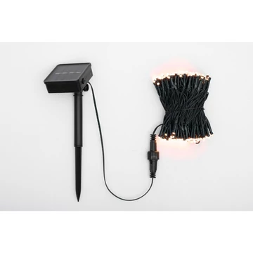 Home SLC200WW szolár fényfüzér, 200db melegfehér LED, 14m hosszúság, zöld vezeték, kültéri kivitel